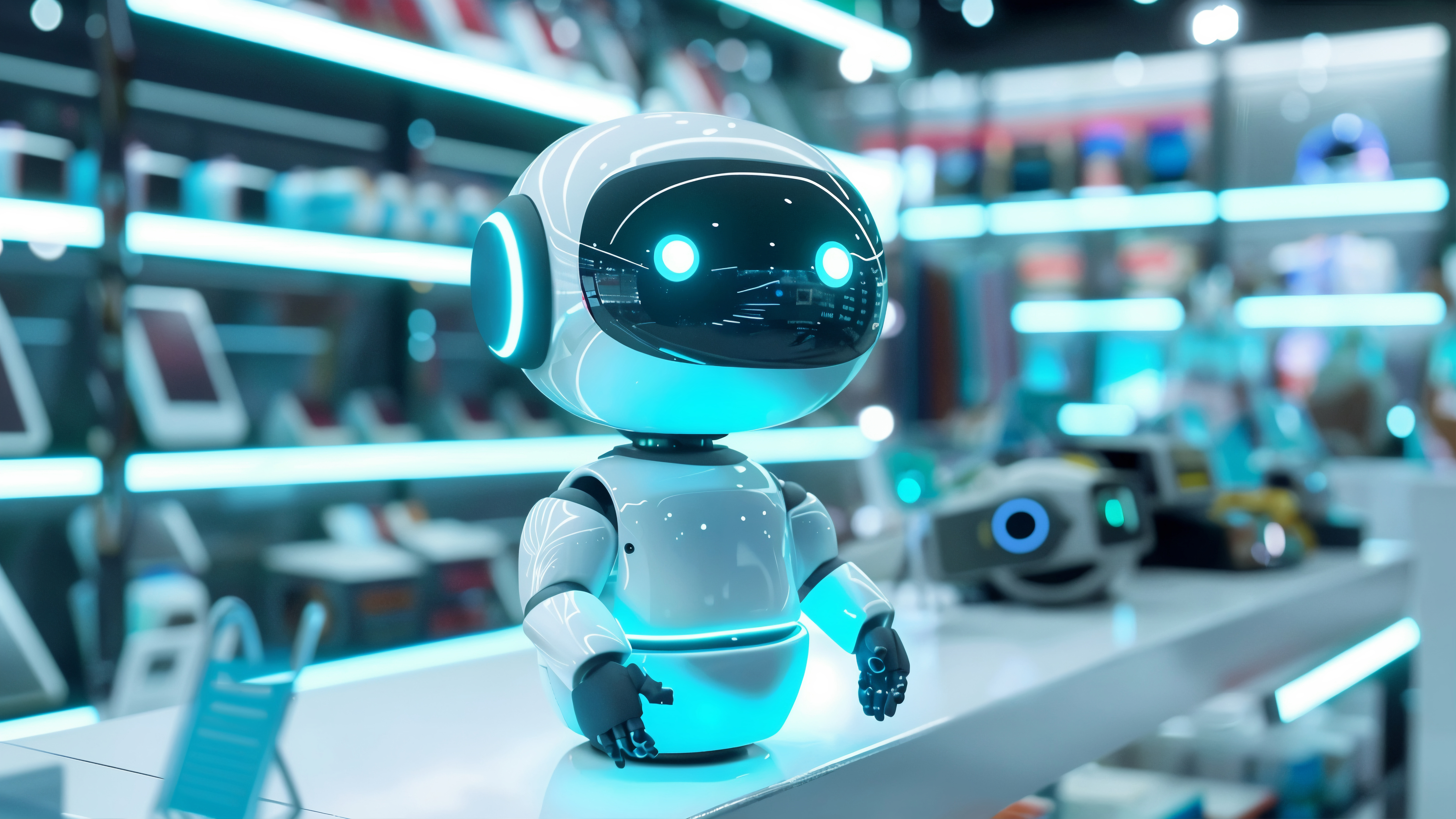 Illustration of a robot and a shield